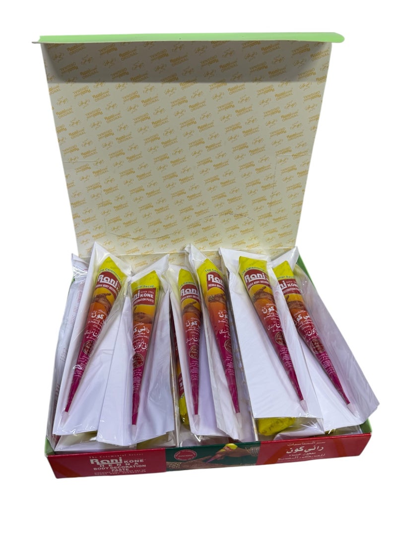 Rani Kone Henna Body Decoration Paste RK-99K Reddish 30grams Cone (Pack of 12) - Image 2